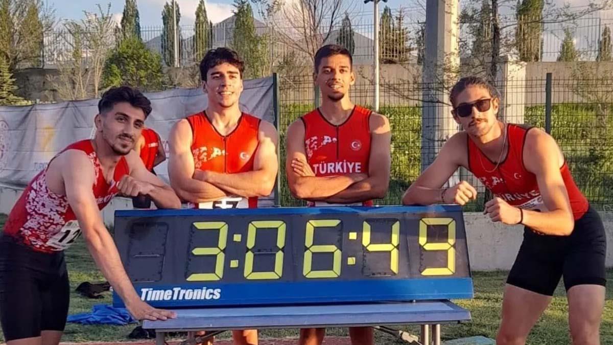 Köln  Derneği 4x400m bayrak takımı Türkiye rekoru kırdı